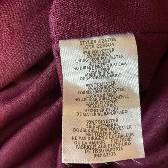 Burgundy Purple Evening Gown Size 12 Sleeveless Thigh Slit Formal Dress by AQUA - Picture 10 of 13